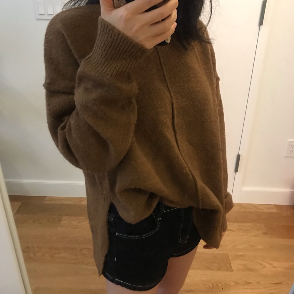 oak + fort caramel sweater
